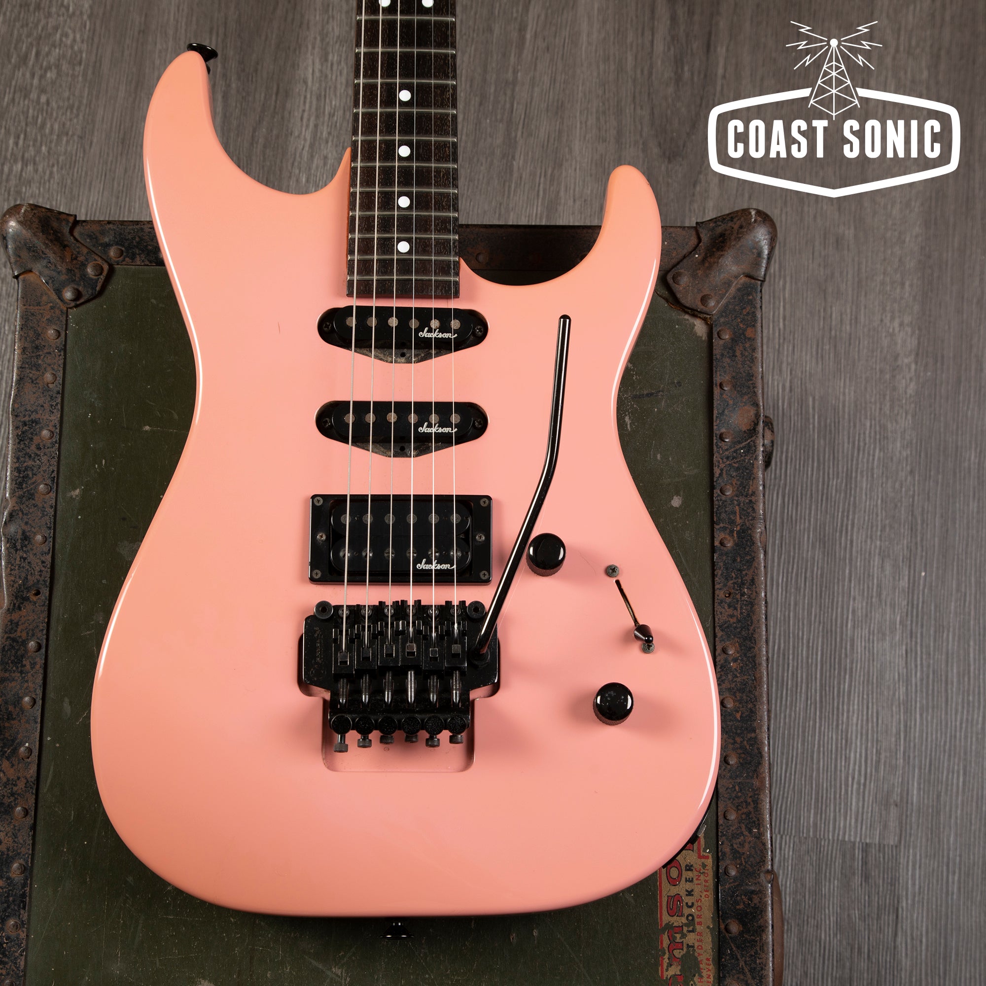 1990 Charvel by Jackson DK-065-SSH Model 3 Superstrat Shell Pink made in Japan