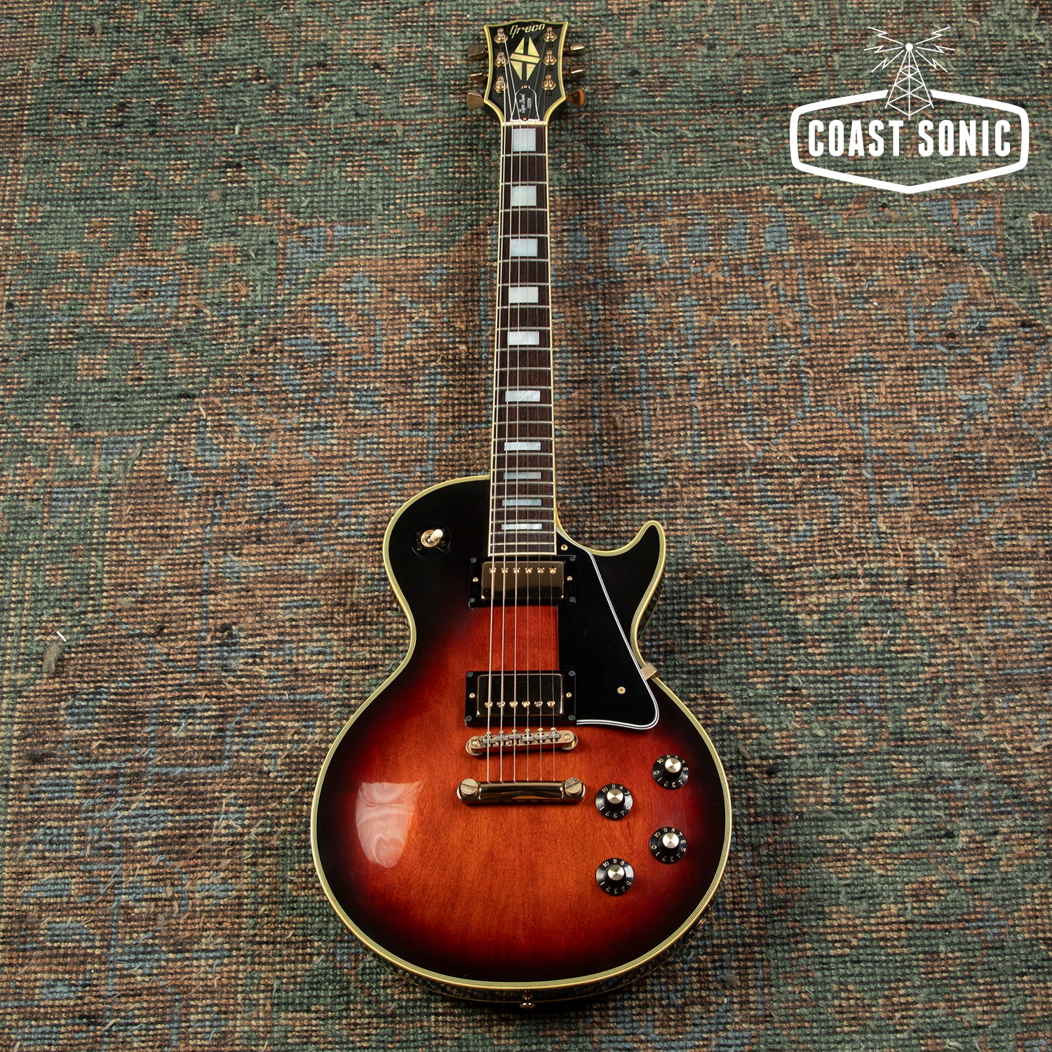 1980 Greco EG-800C Les Paul Custom Made in Japan Tobacco Sunburst w/ca