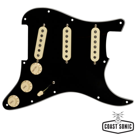Fender Pre-Wired Strat Pickguard- Original 57/62 - Black