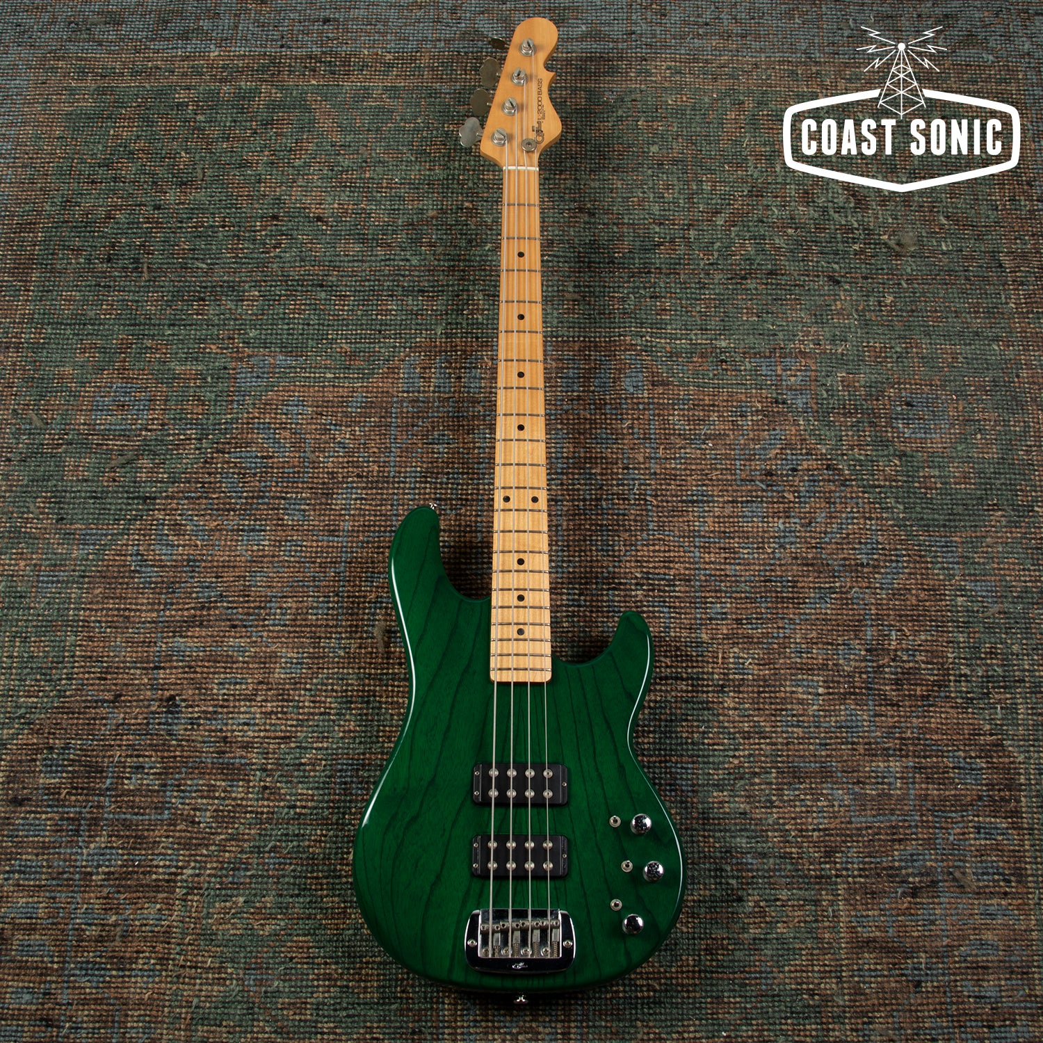 1995 G&L L-2000 Bass Ash Transparent Green made in USA Fullerton all-o