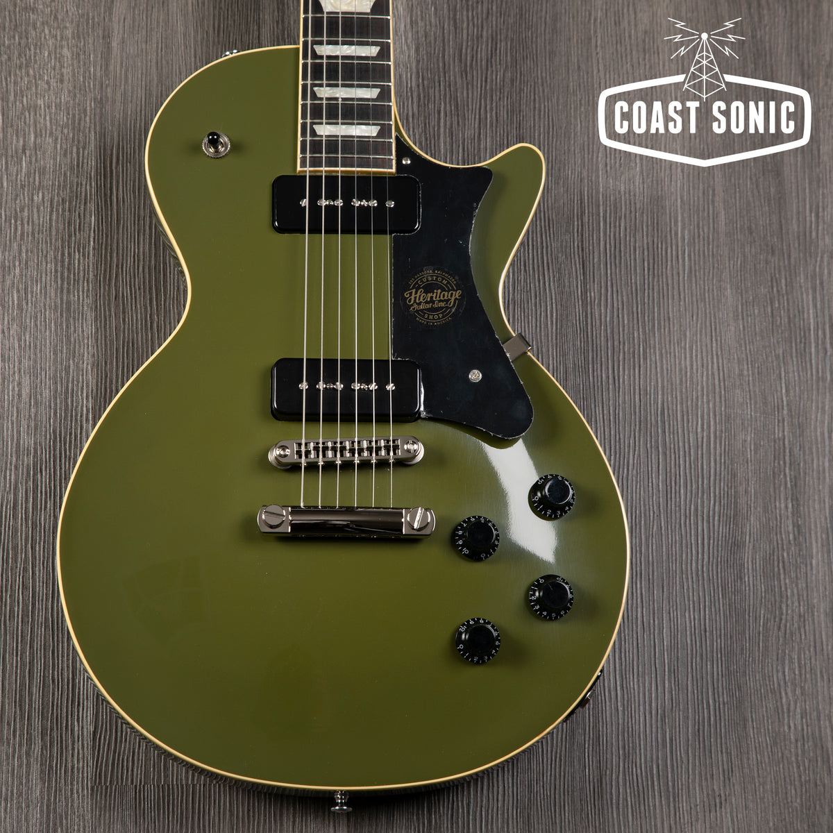 Custom H Heritage Guitars Custom Shop H-150 P90 Limited Edition Olive Drab ...