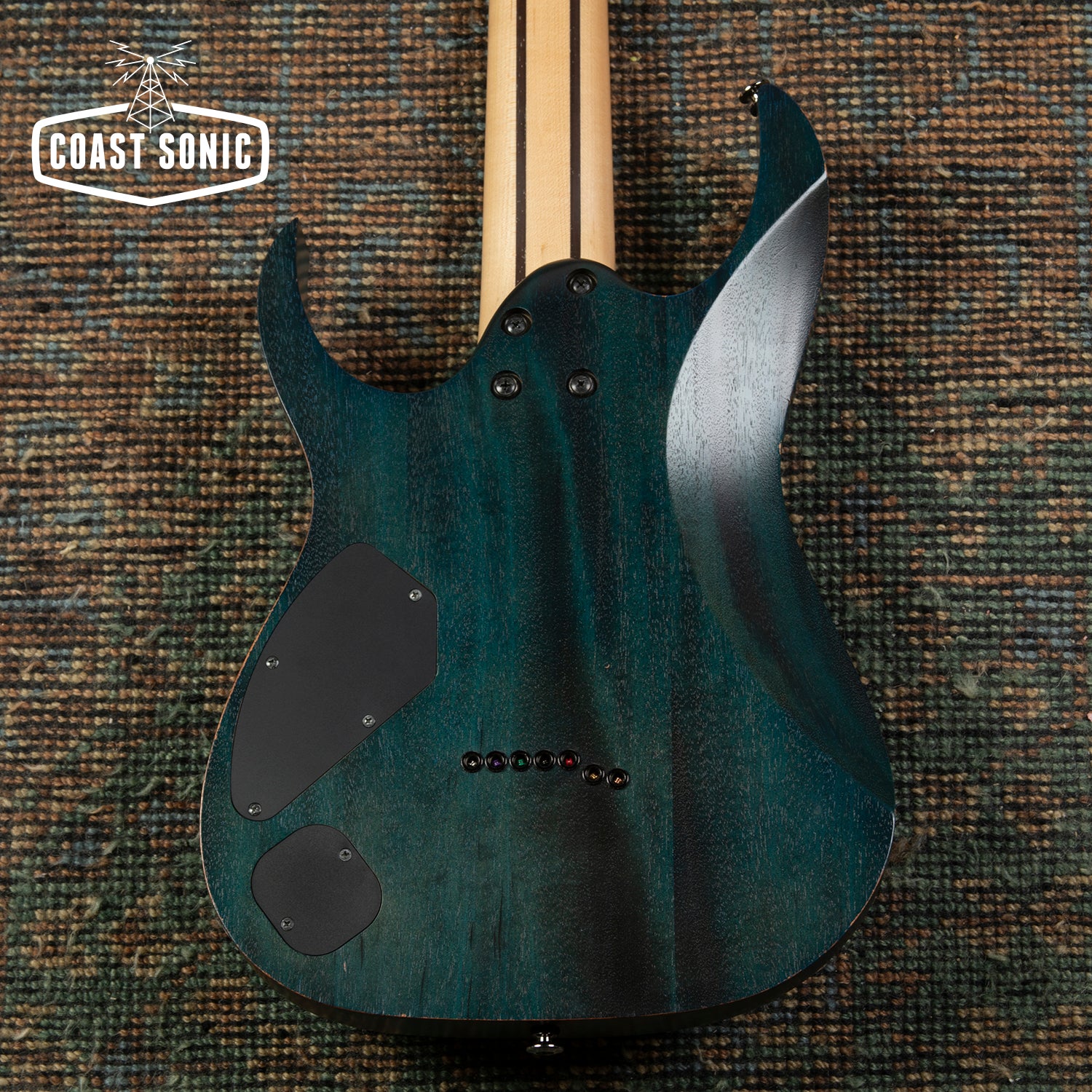 2017 Ibanez J. Craft Prestige 7 String RG752MPBFX Ghost Fleet Blue Bur