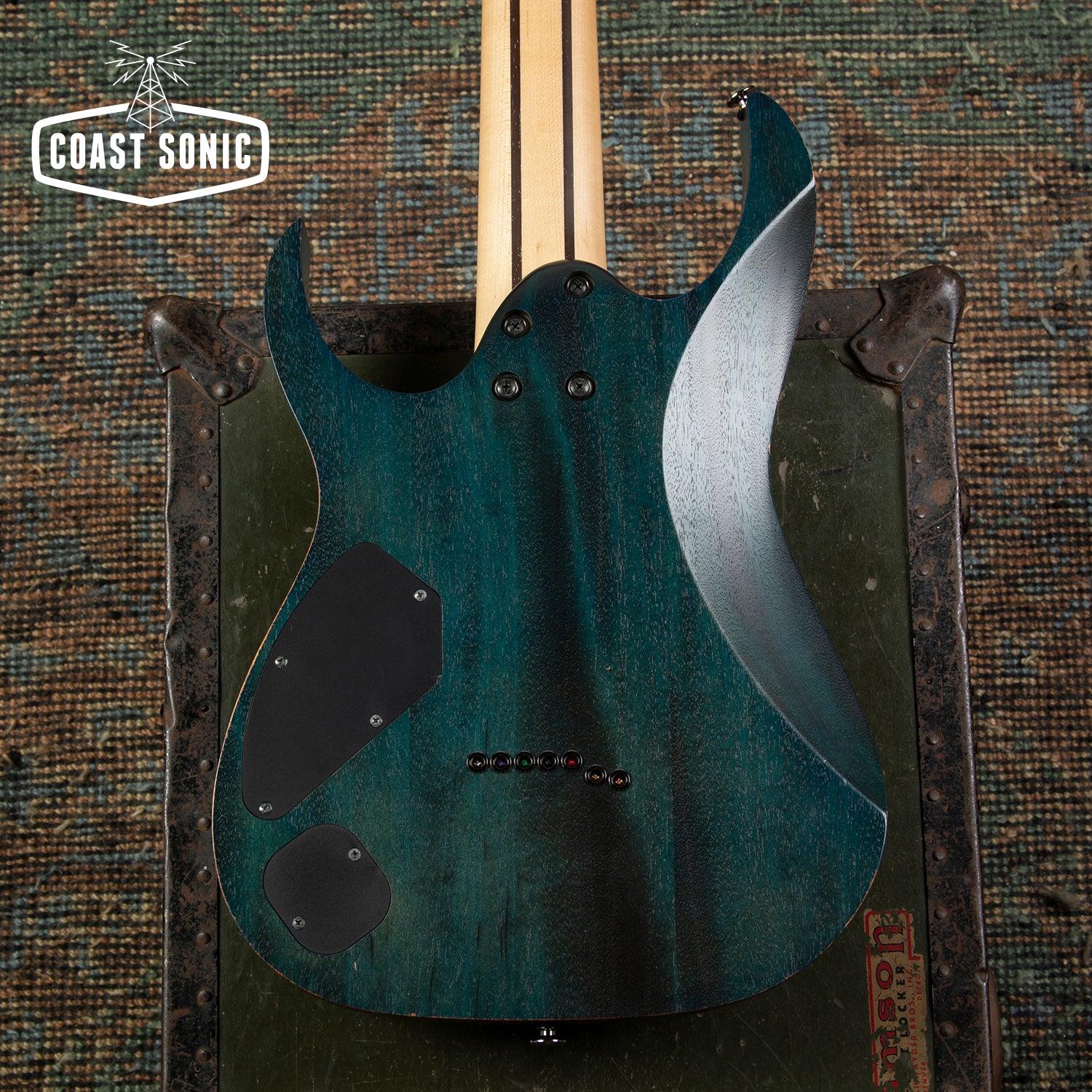 2017 Ibanez J. Craft Prestige 7 String RG752MPBFX Ghost Fleet Blue Bur