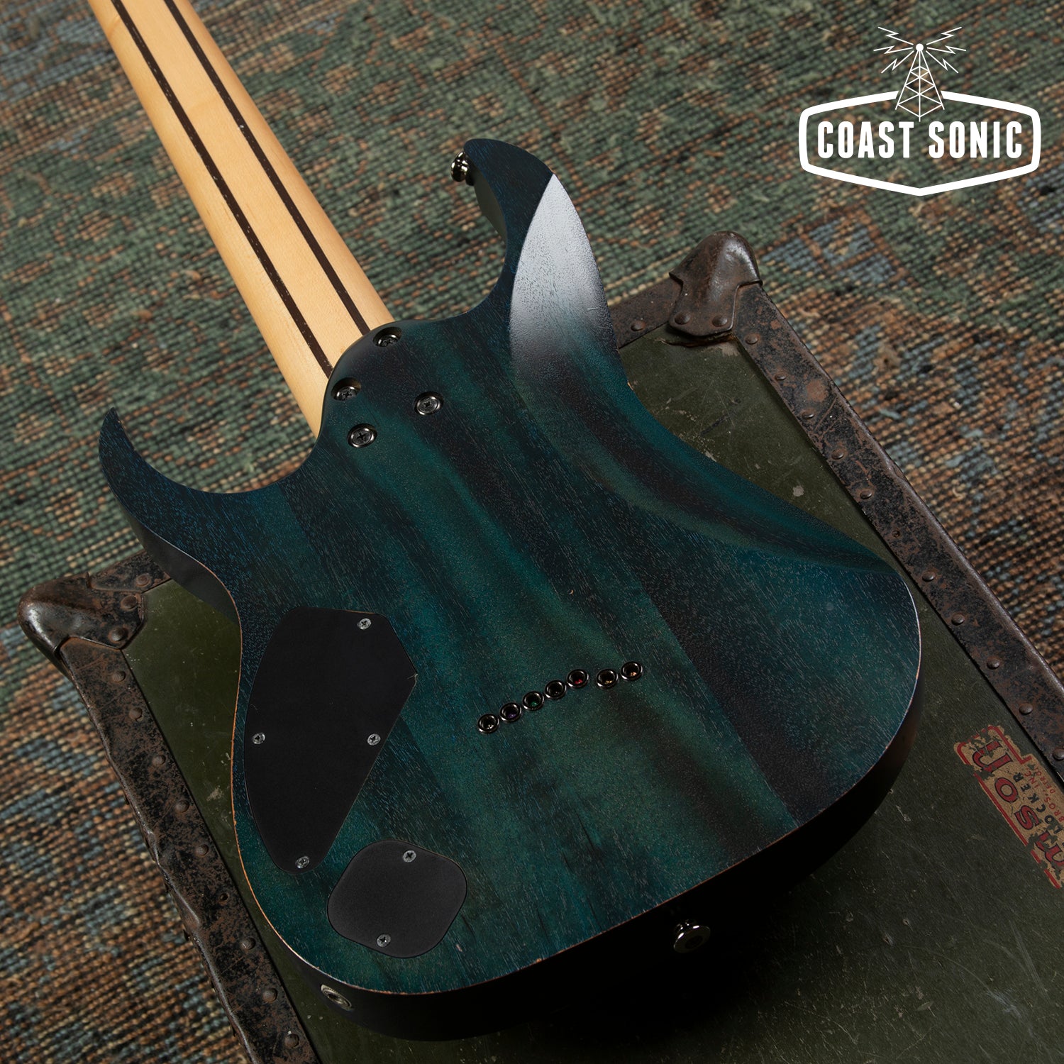 2017 Ibanez J. Craft Prestige 7 String RG752MPBFX Ghost Fleet Blue Bur