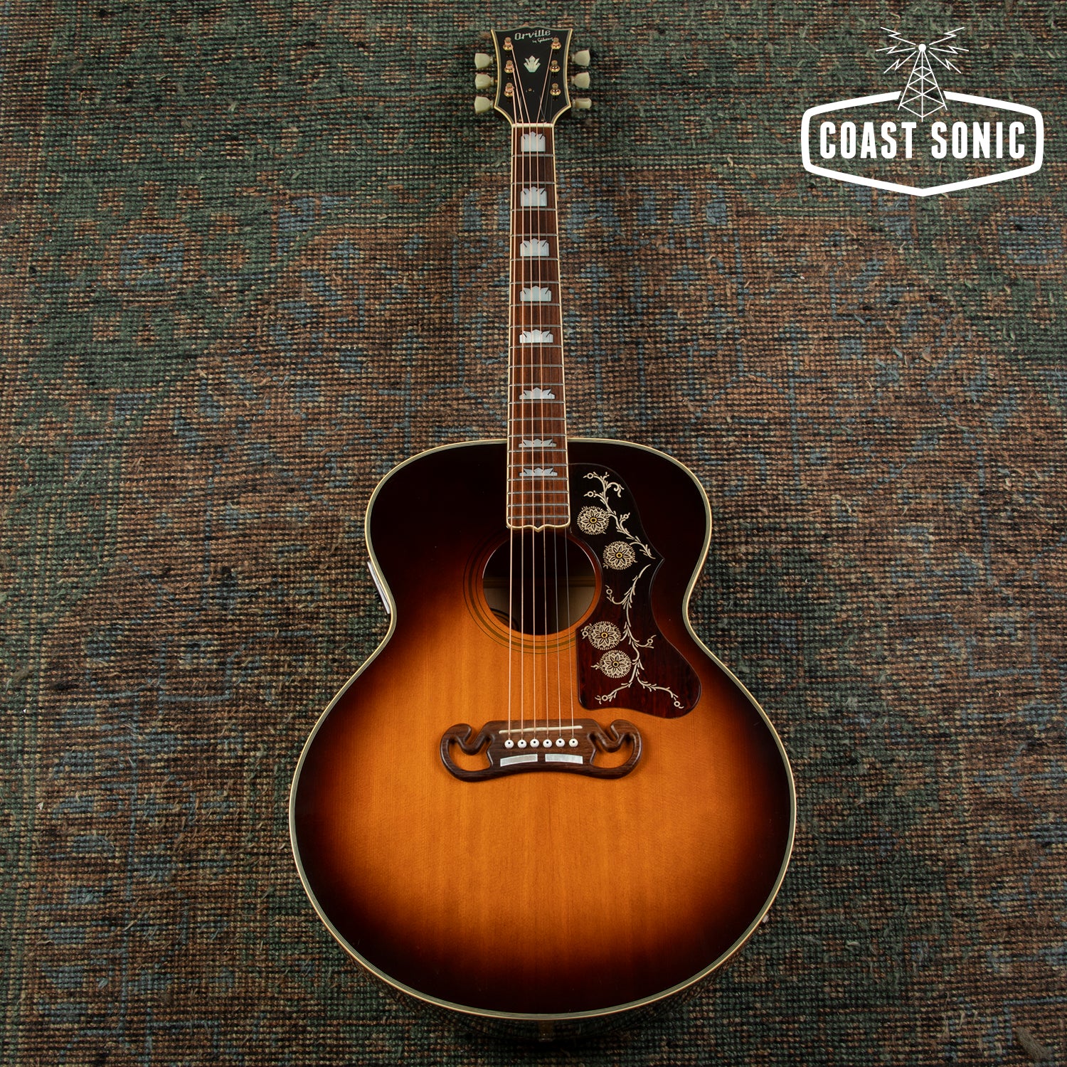 1992 Orville by Gibson J-200 Jumbo Acoustic Electric Guitar w/ Case