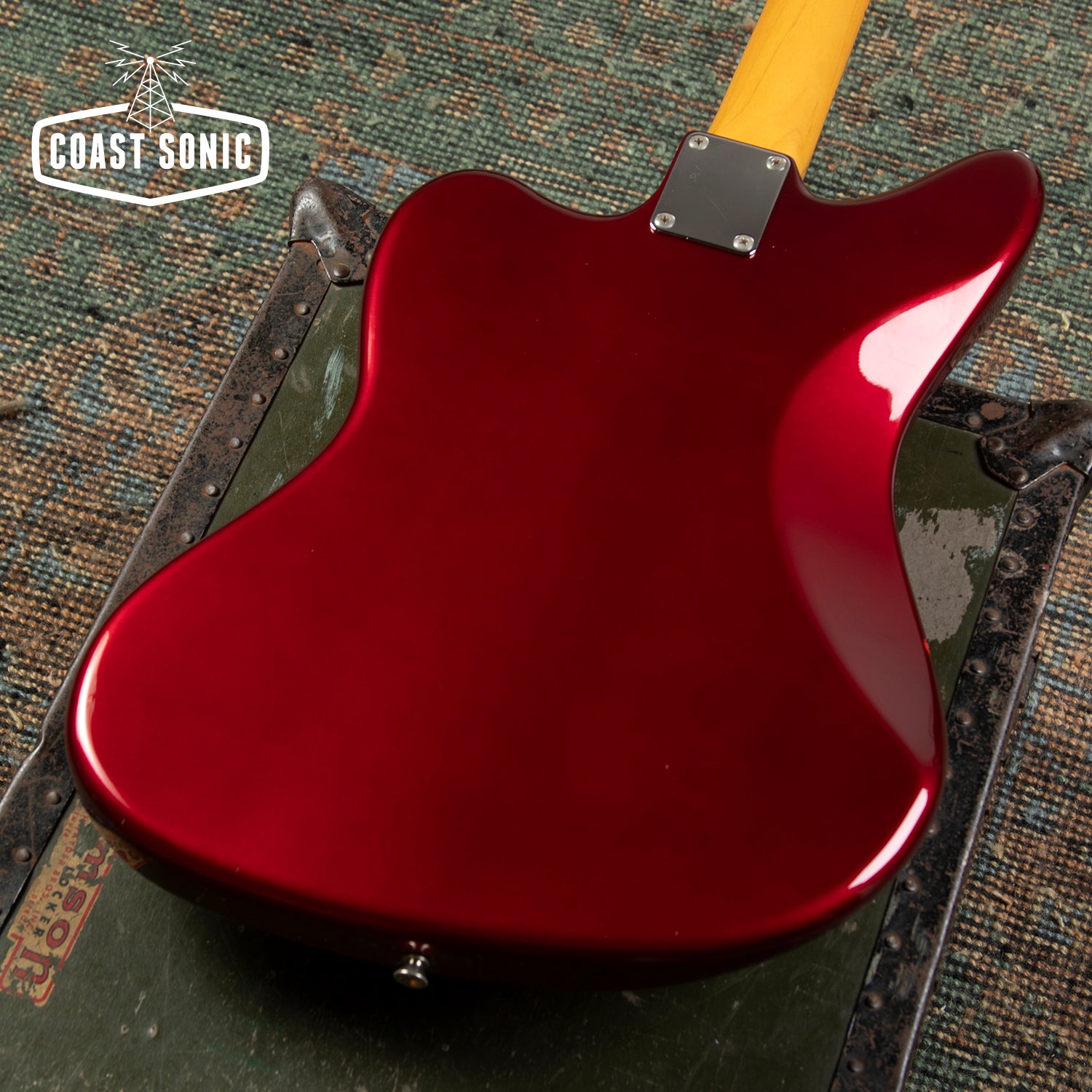 1999 Fender '62 Reissue Jaguar JG66-85MH Old Candy Red w/ Matching Hea