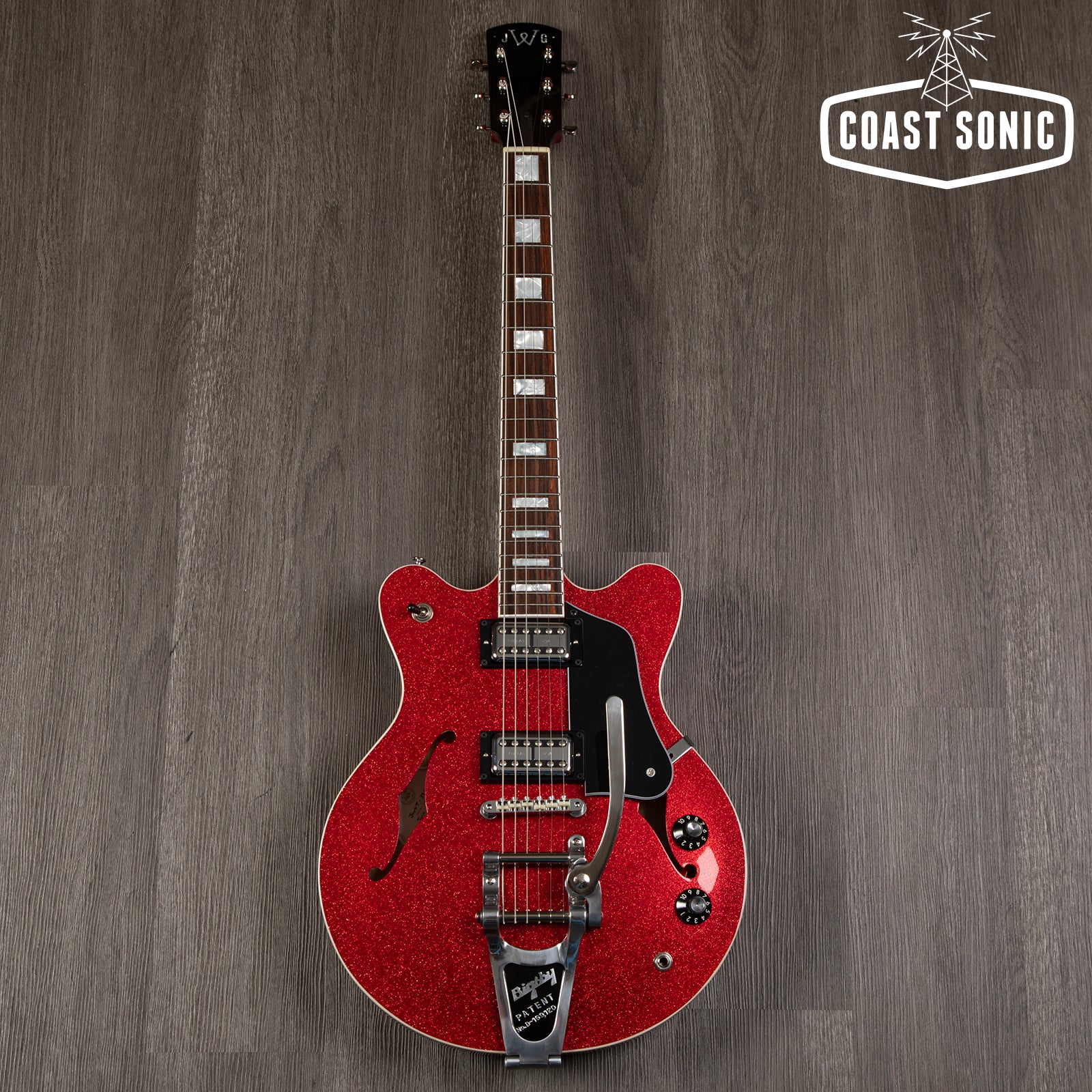 Josh Williams Guitars Stella Carve Top Twin Red Sparkle