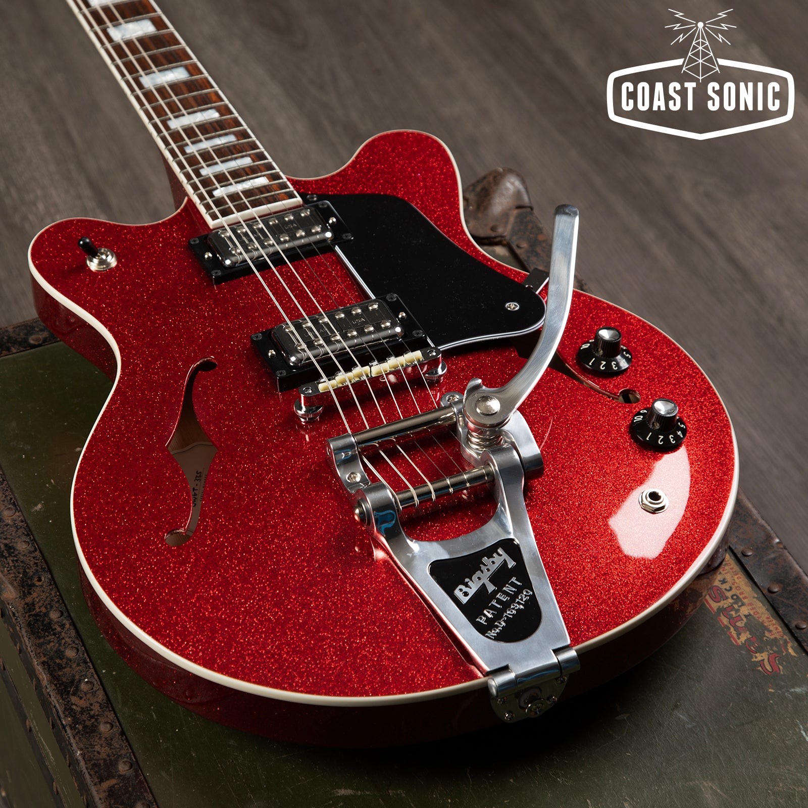 Josh Williams Guitars Stella Carve Top Twin Red Sparkle