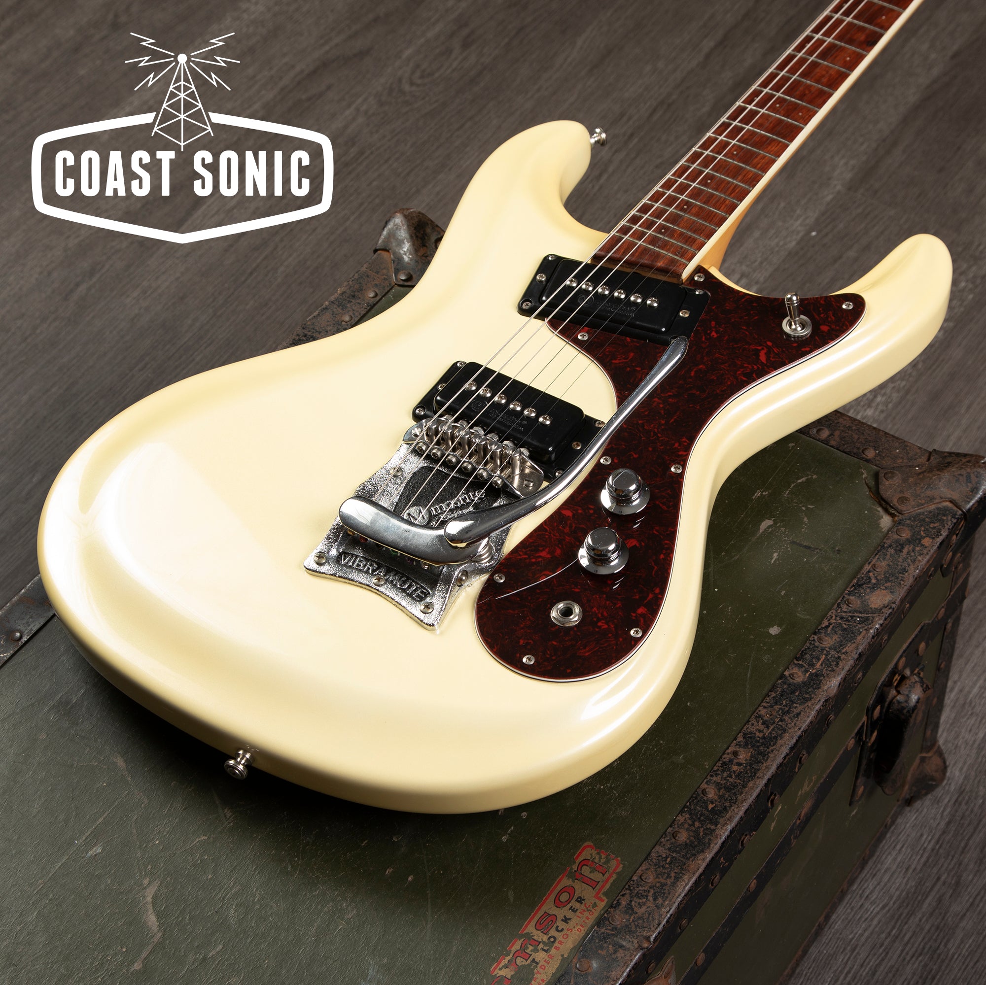 2000s Mosrite V-65 Ventures Model 1965 Reissue  w/ Vibramute, original Tags & case, Filmore