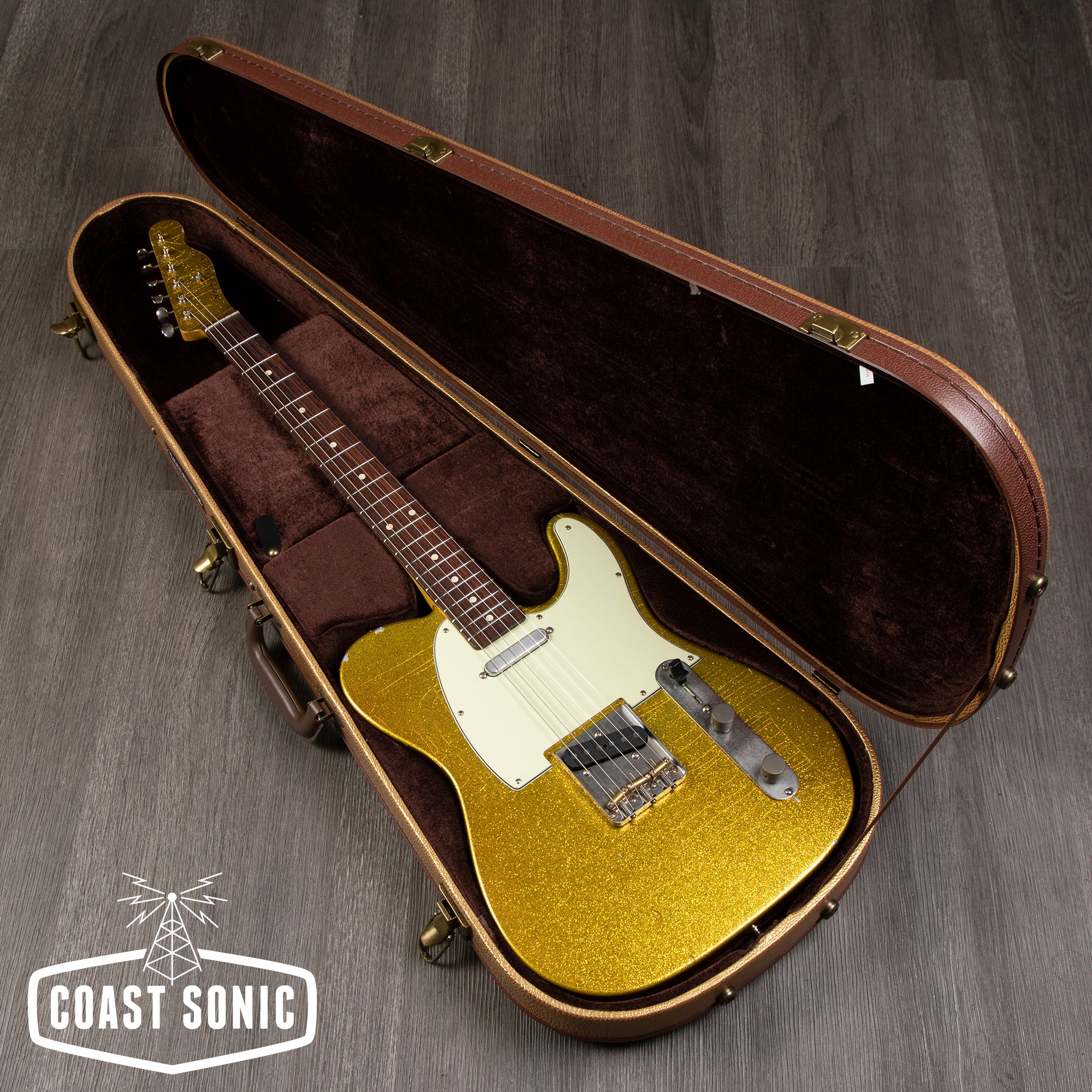 Nash Guitars T-63 Gold Sparkle w/ Matching Headstock