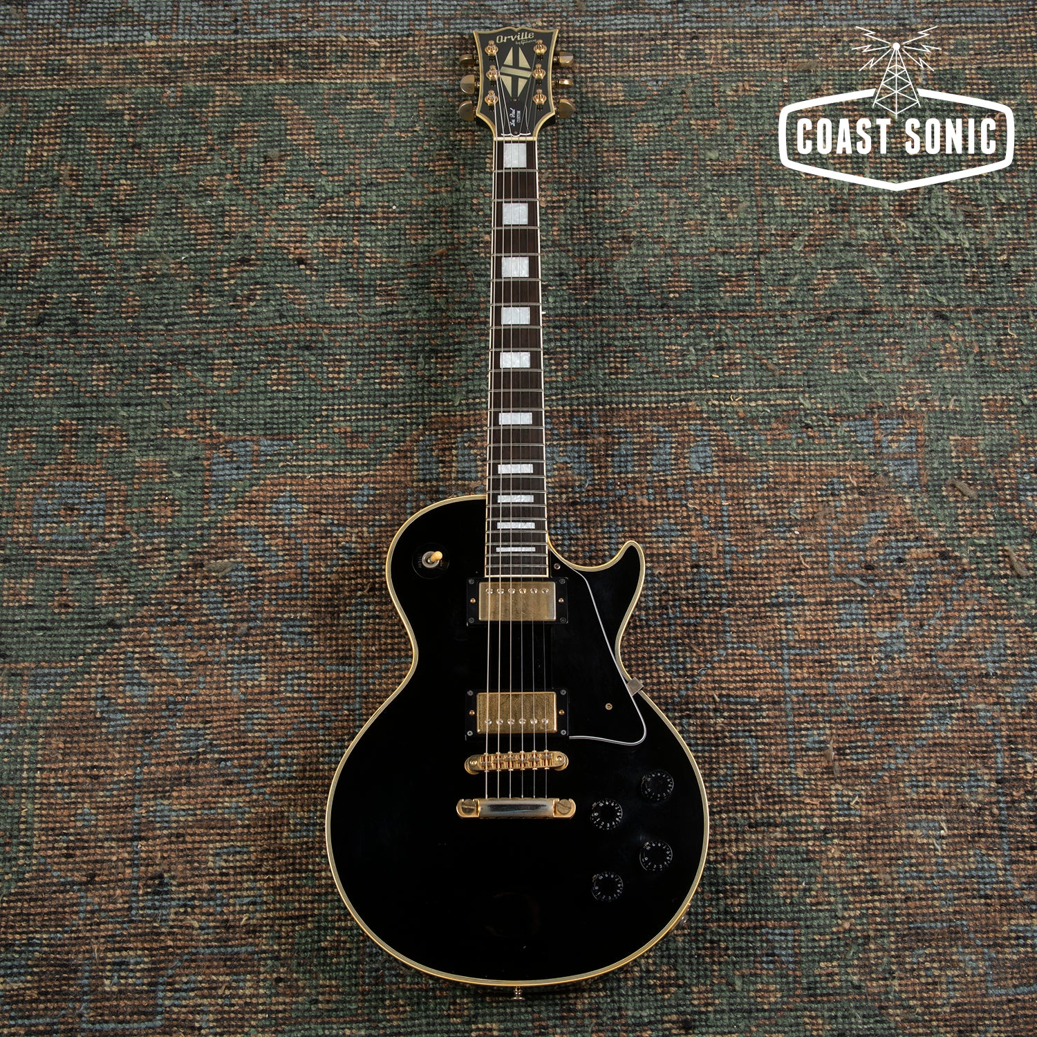 1990 Orville by Gibson LPC Black Beauty Made in Japan, USA PAF Humbuck