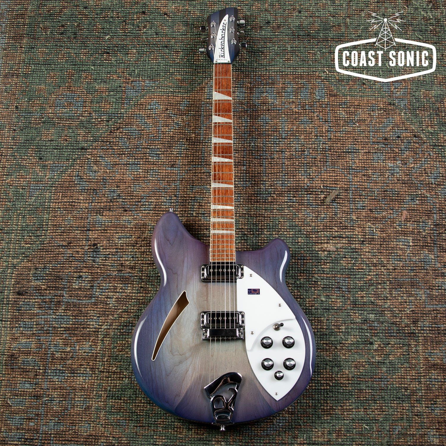 2008 Rickenbacker Model 360 BBR Blue Burst 24 fret made in USA w/ case
