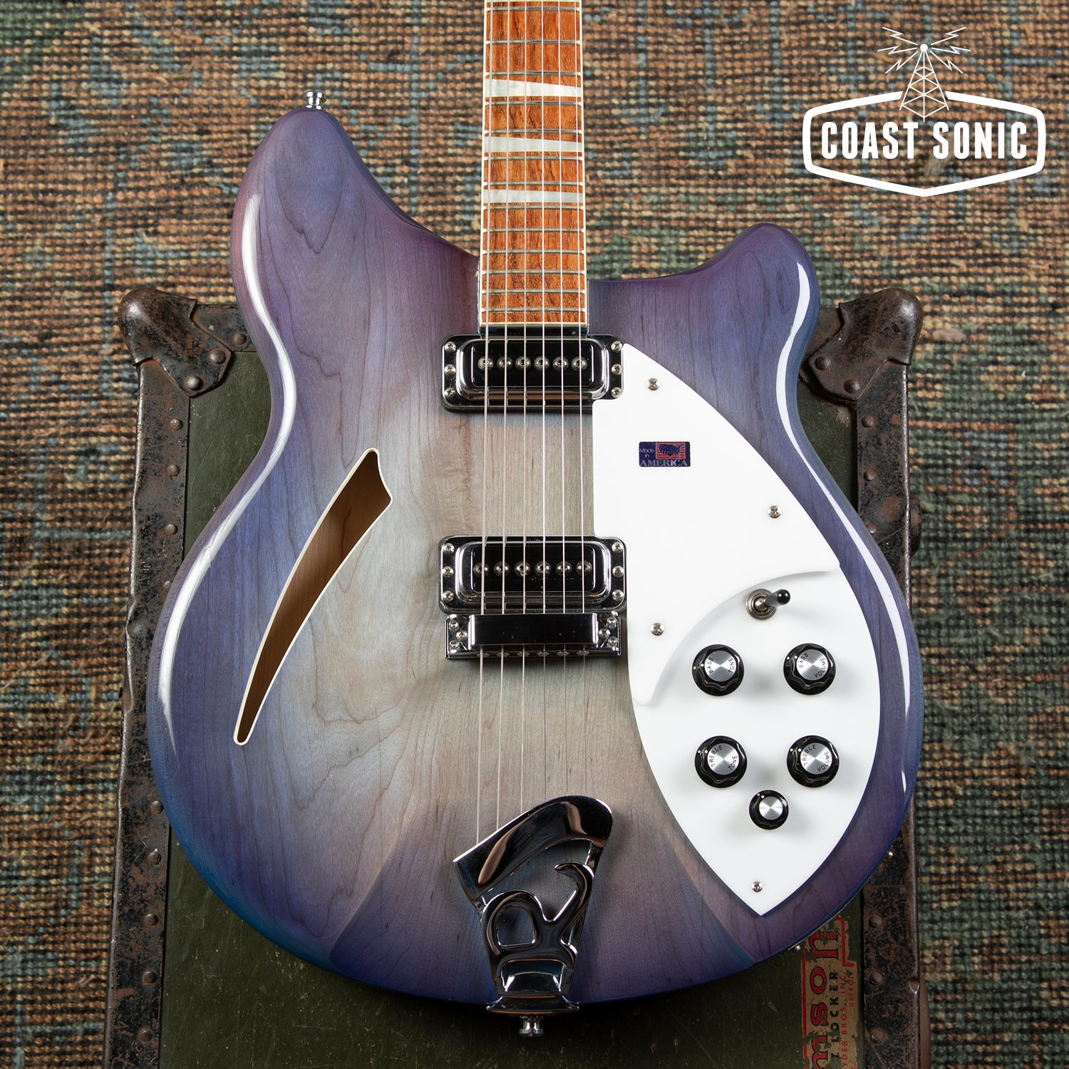 2008 Rickenbacker Model 360 BBR Blue Burst 24 fret made in USA w/ case