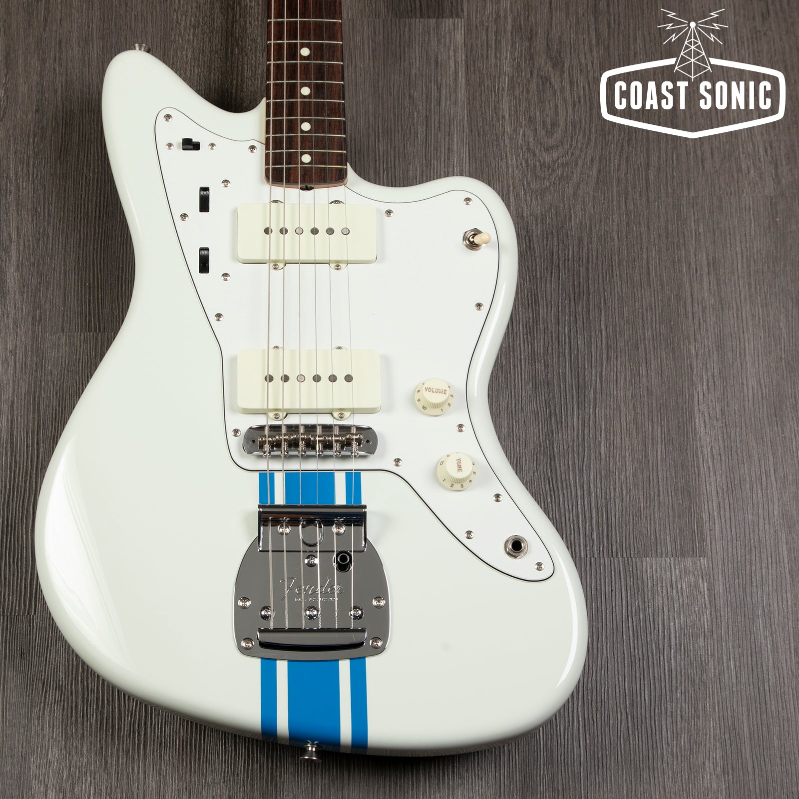 2023 Limited Edition Fender Made in Japan Traditional 60's Jazzmaster Olympic - White w/ Blue Competition Stripe