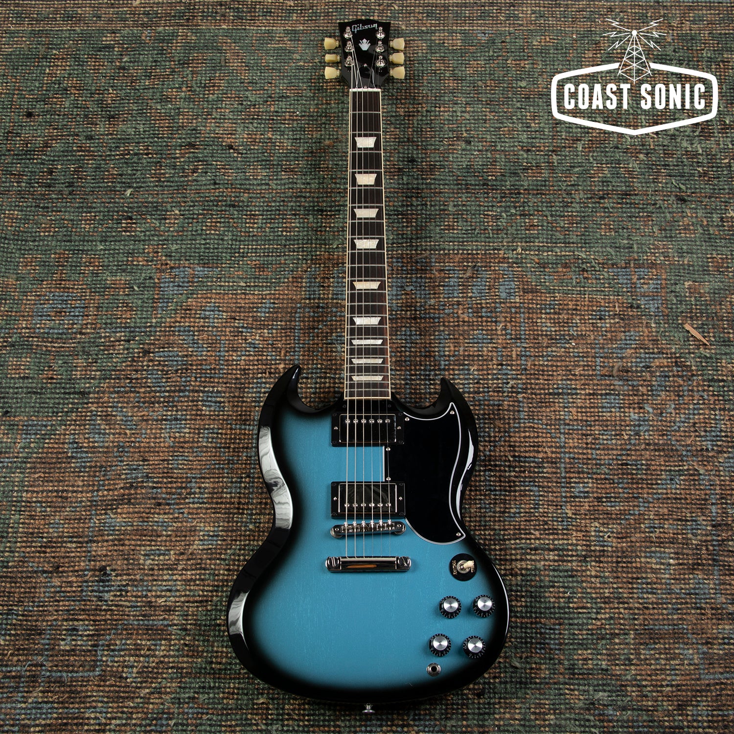 2024 Gibson SG Standard '61 Reissue Pelham Blue Burst Custom Color, wi