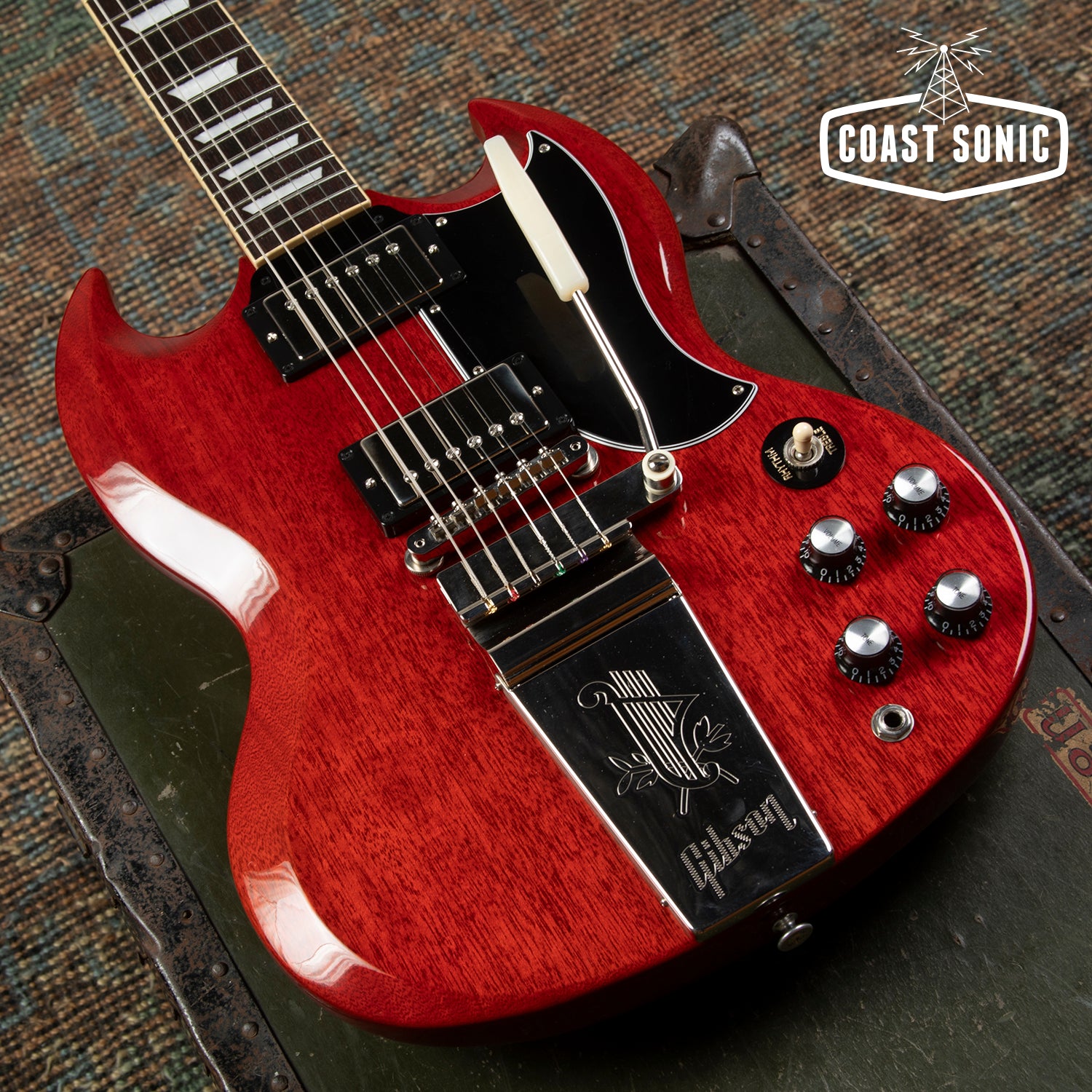 2023 Gibson SG Standard '61 Maestro Vibrola Heritage Cherry, original