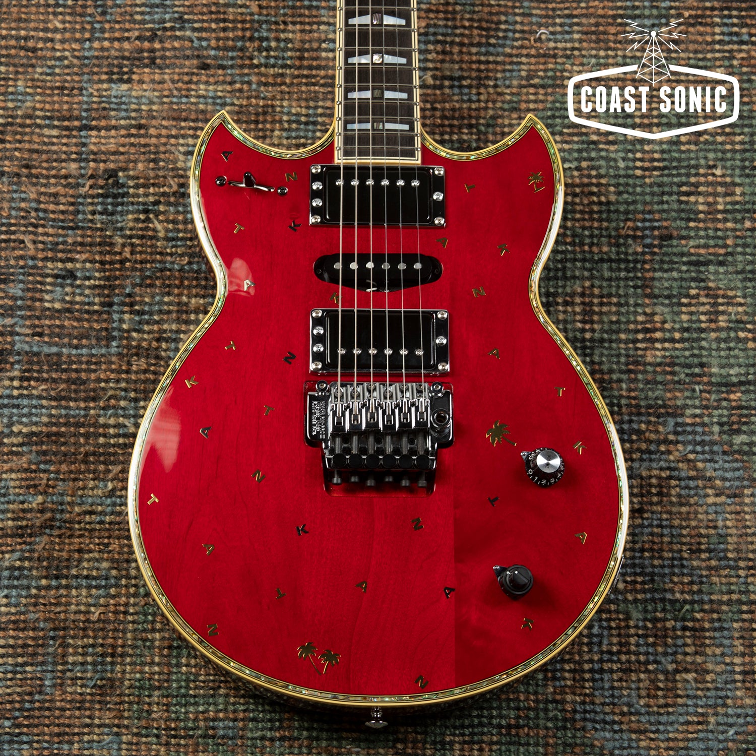 1998 Yamaha SG-T2 Masayoshi Takanaka Signature Model, Transparent Red,