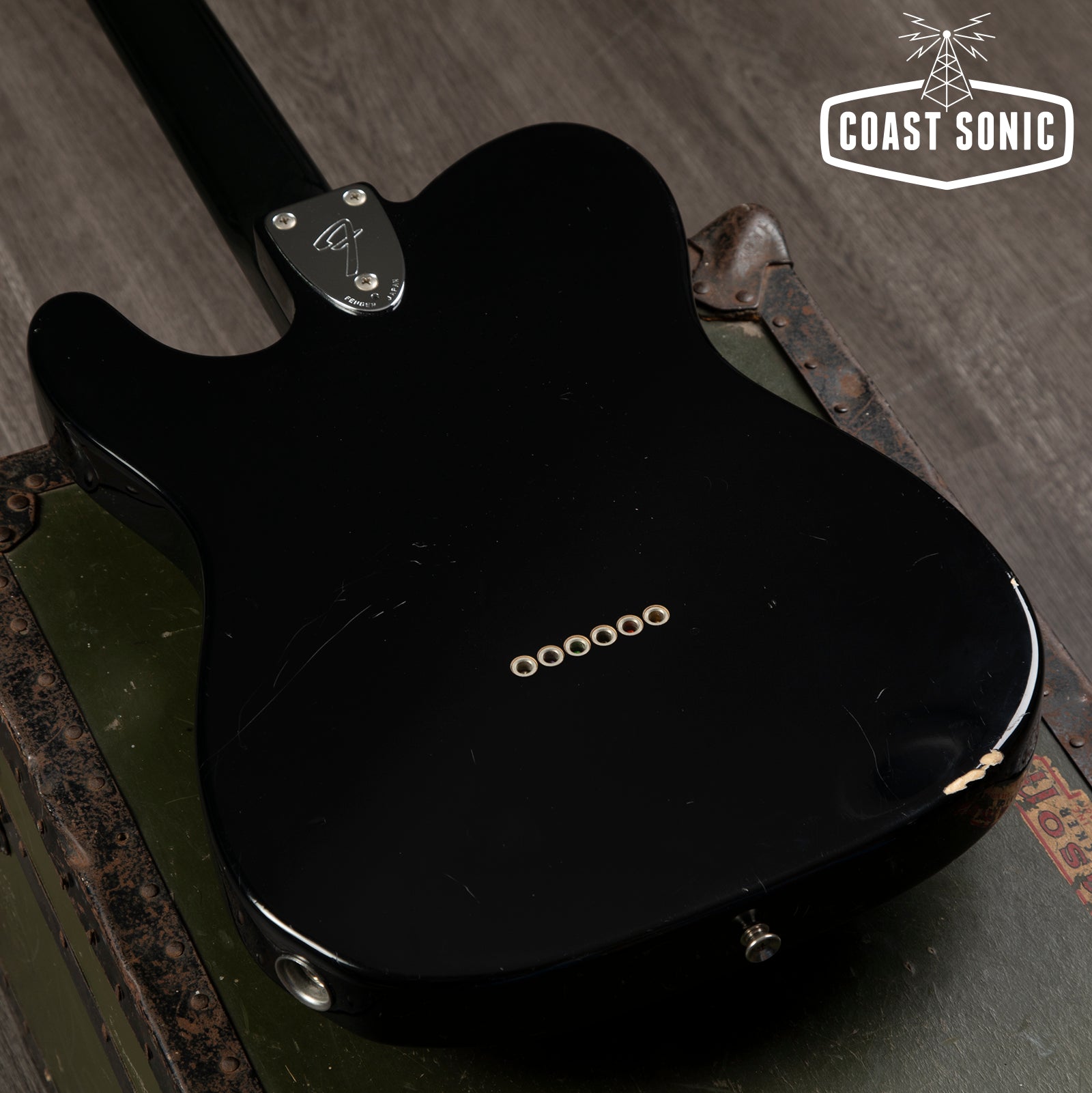 1986 Fender Telecaster Custom TC72 All-Black Made in Japan w/ Rare painted Neck and Headstock