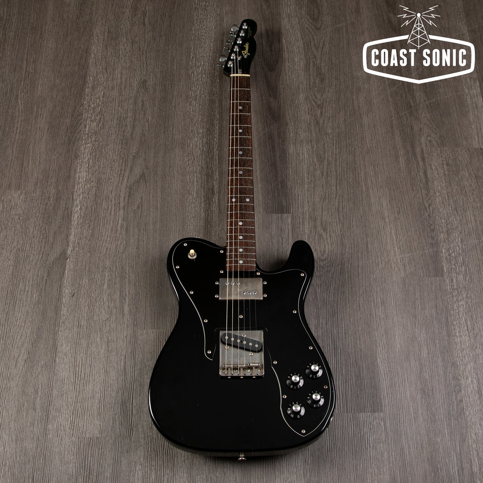 1986 Fender Telecaster Custom TC72 All-Black Made in Japan w/ Rare painted Neck and Headstock