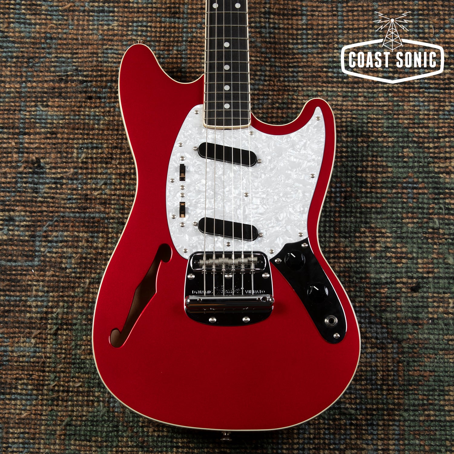 2012 Fender FSR Mustang MG-HO Thinline made in Japan MIJ Candy Apple R