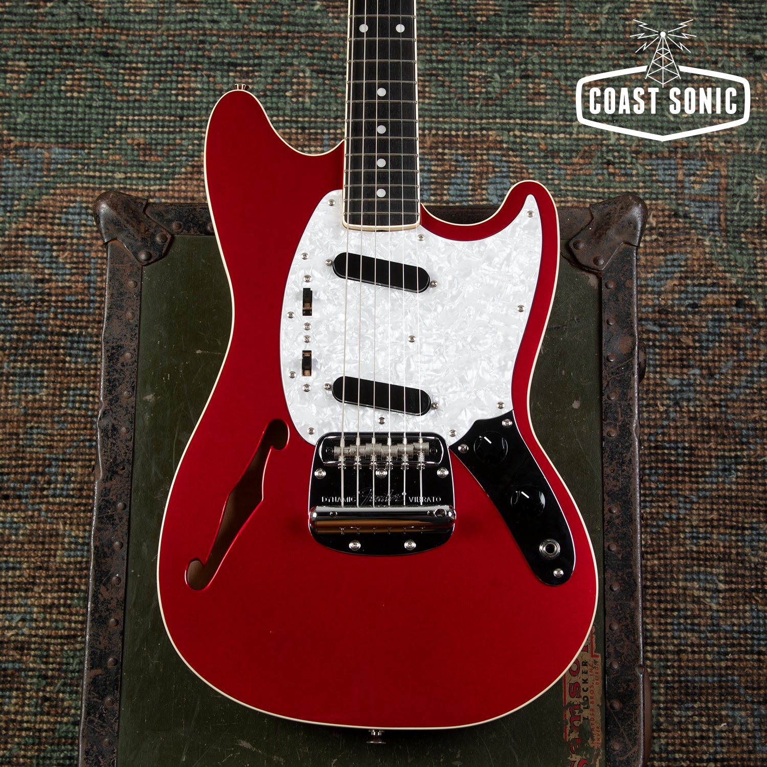 2012 Fender FSR Mustang MG-HO Thinline made in Japan MIJ Candy Apple R