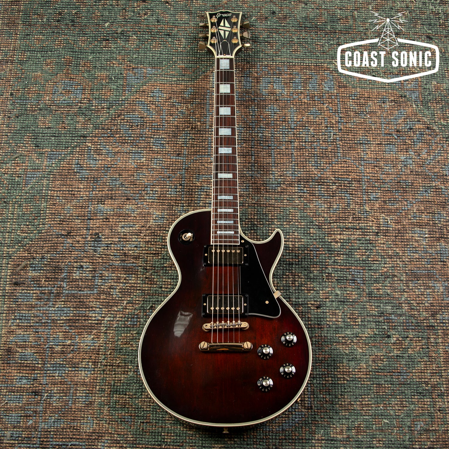 1980 Greco EG-500C Les Paul Custom Made in Japan Tobacco Sunburst w/ca