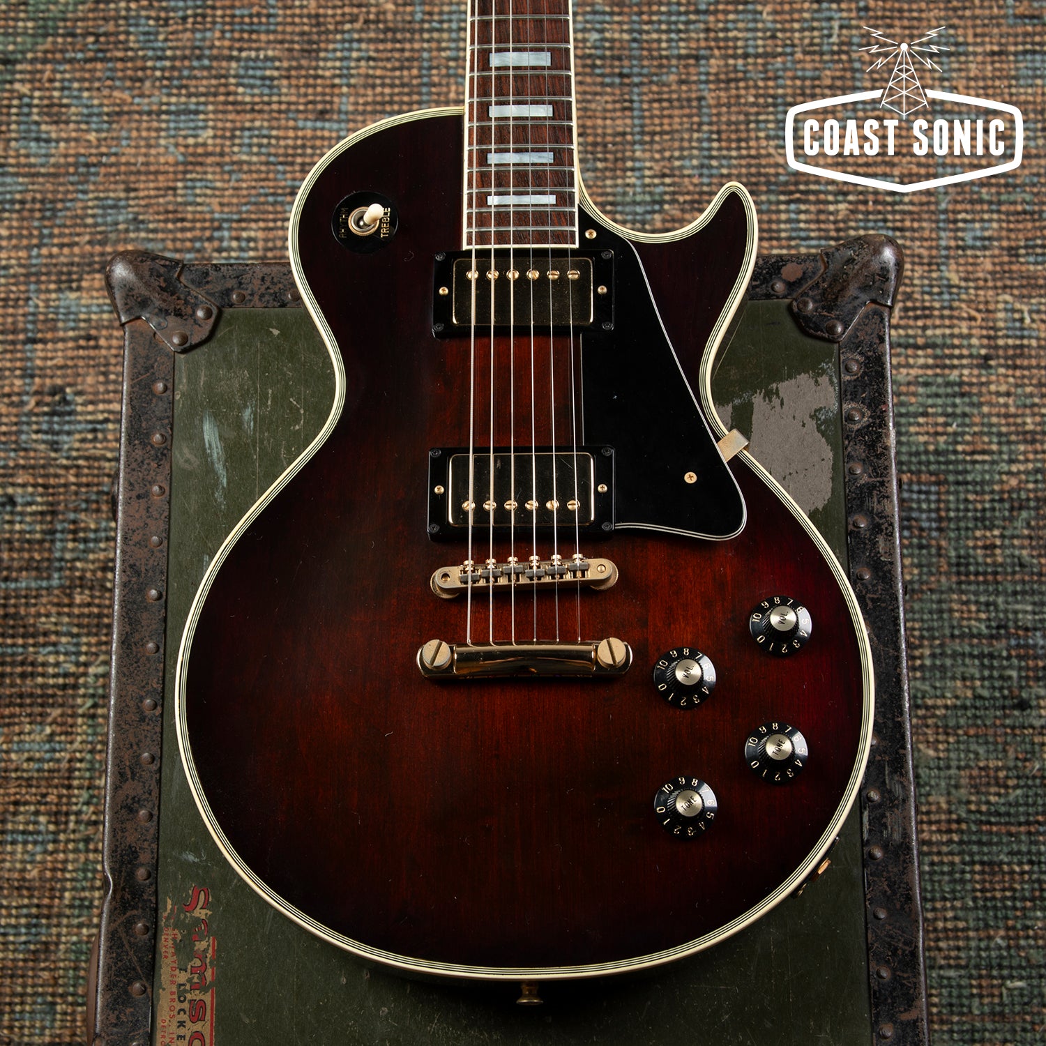 1980 Greco EG-500C Les Paul Custom Made in Japan Tobacco Sunburst w/ca