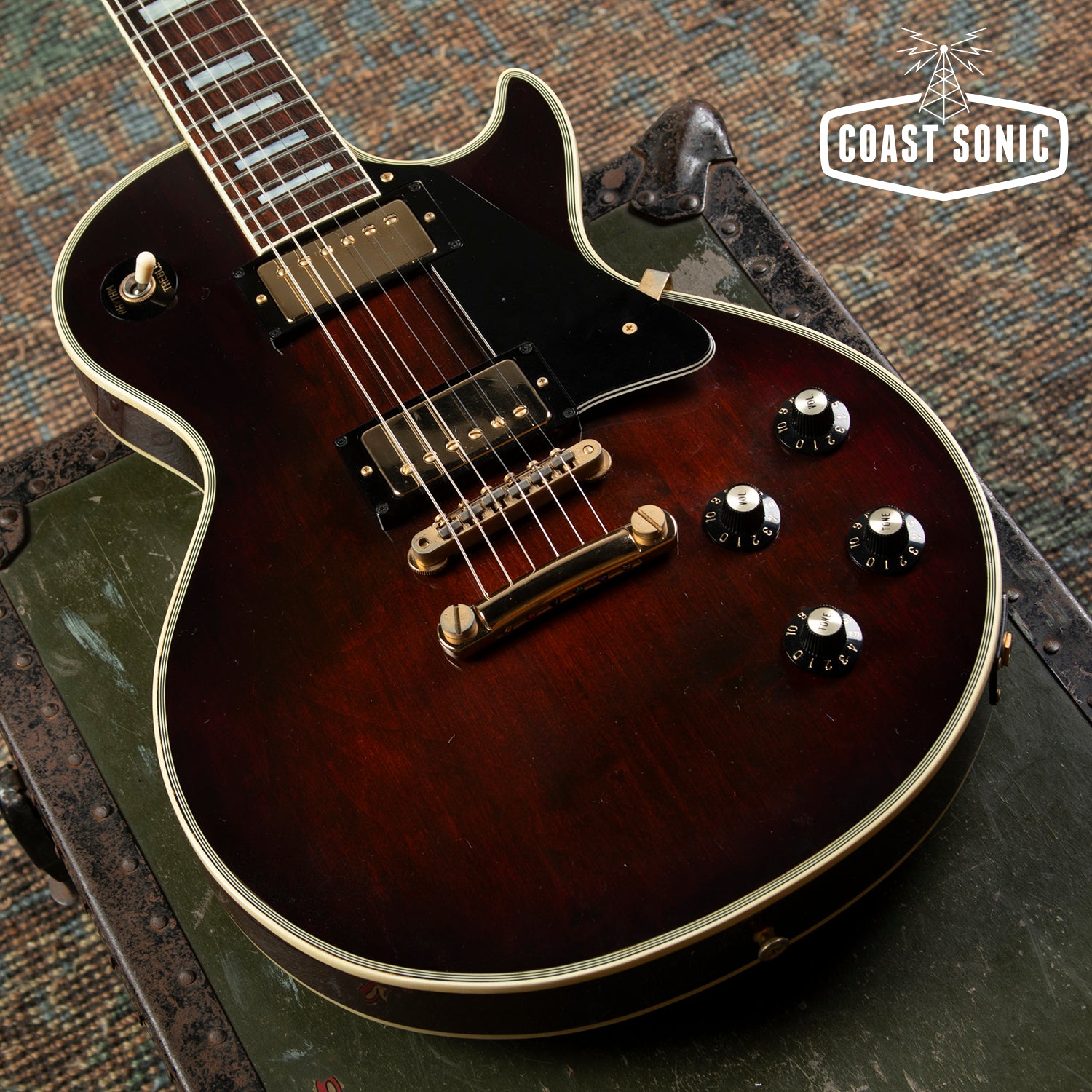 1980 Greco EG-500C Les Paul Custom Made in Japan Tobacco Sunburst w/ca