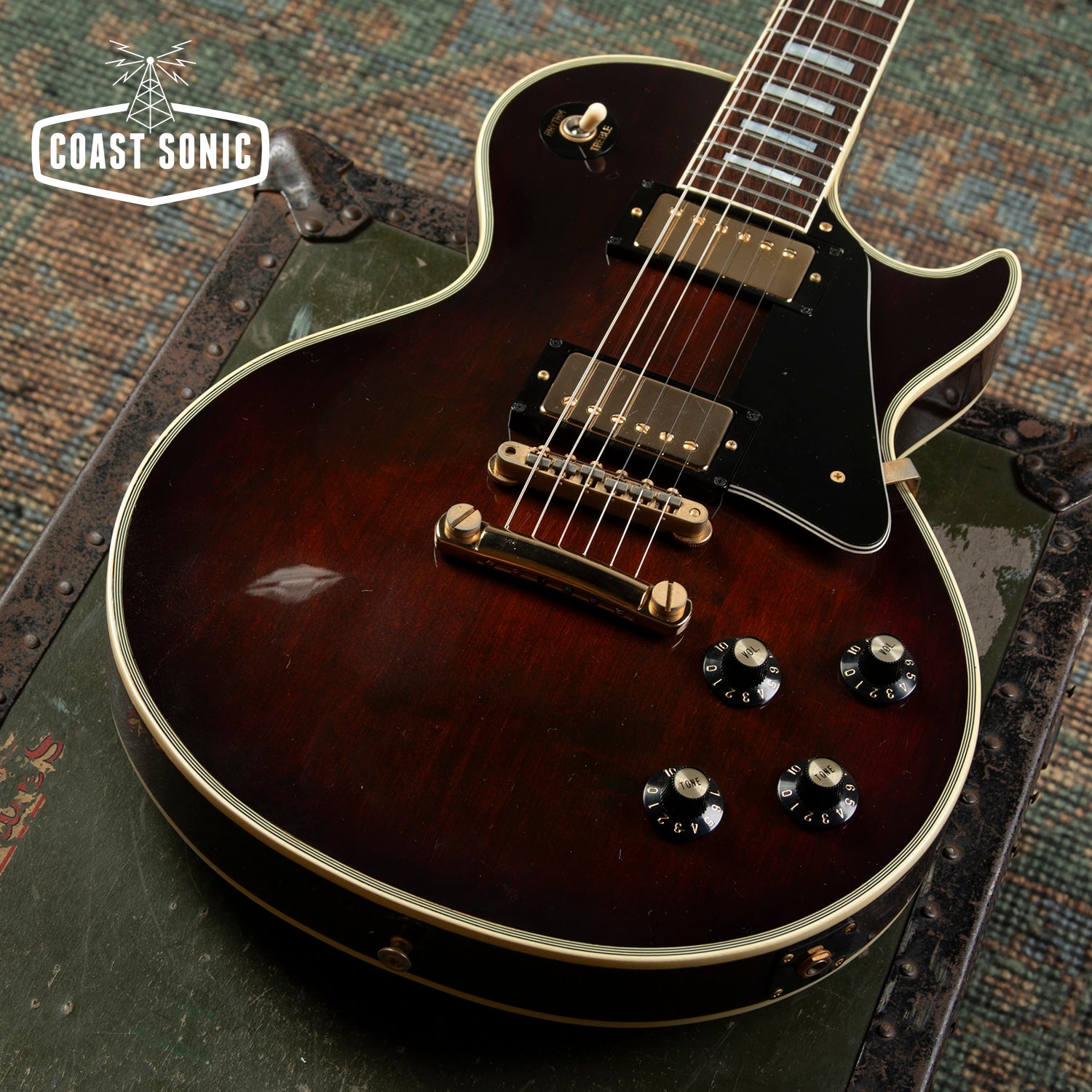 1980 Greco EG-500C Les Paul Custom Made in Japan Tobacco Sunburst w/ca