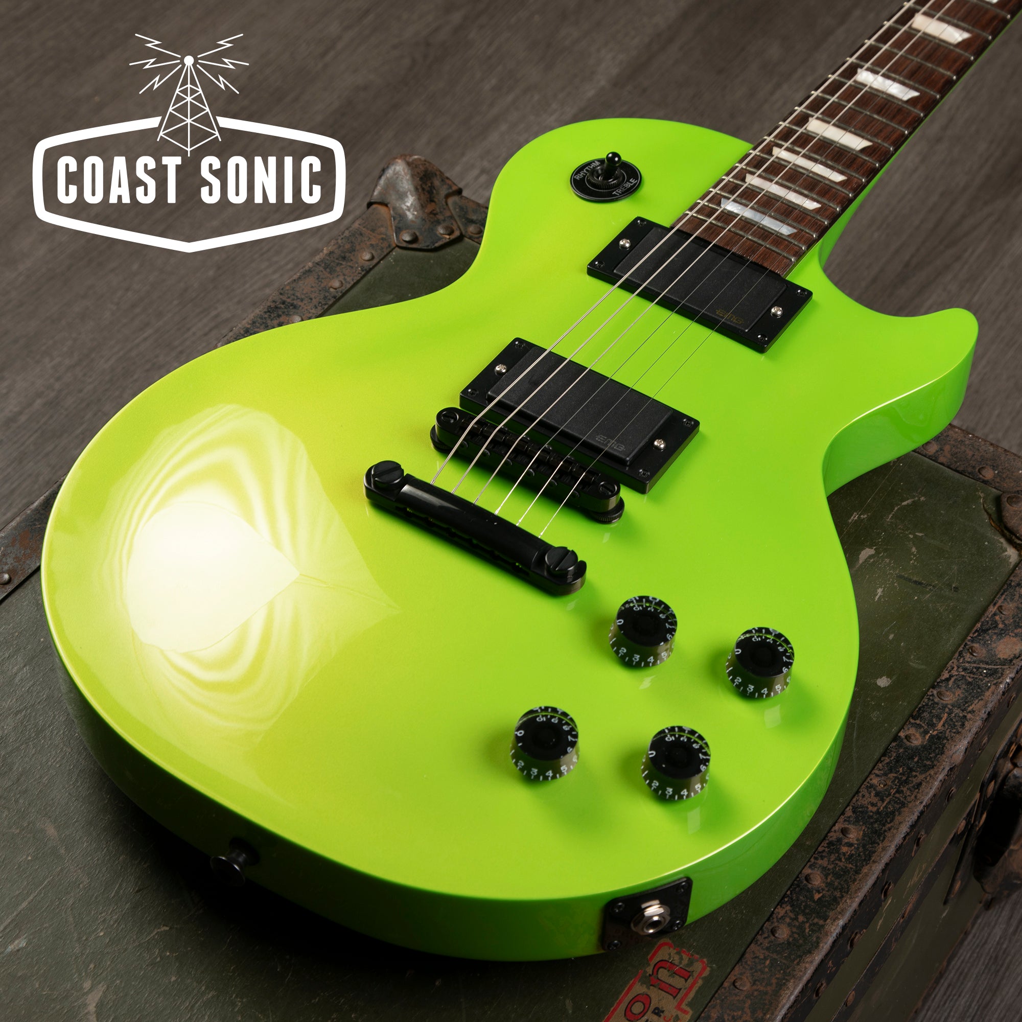 WR Custom Guitars LP style WR Guitars LP Style Lamborghini Green Pearl Metallic