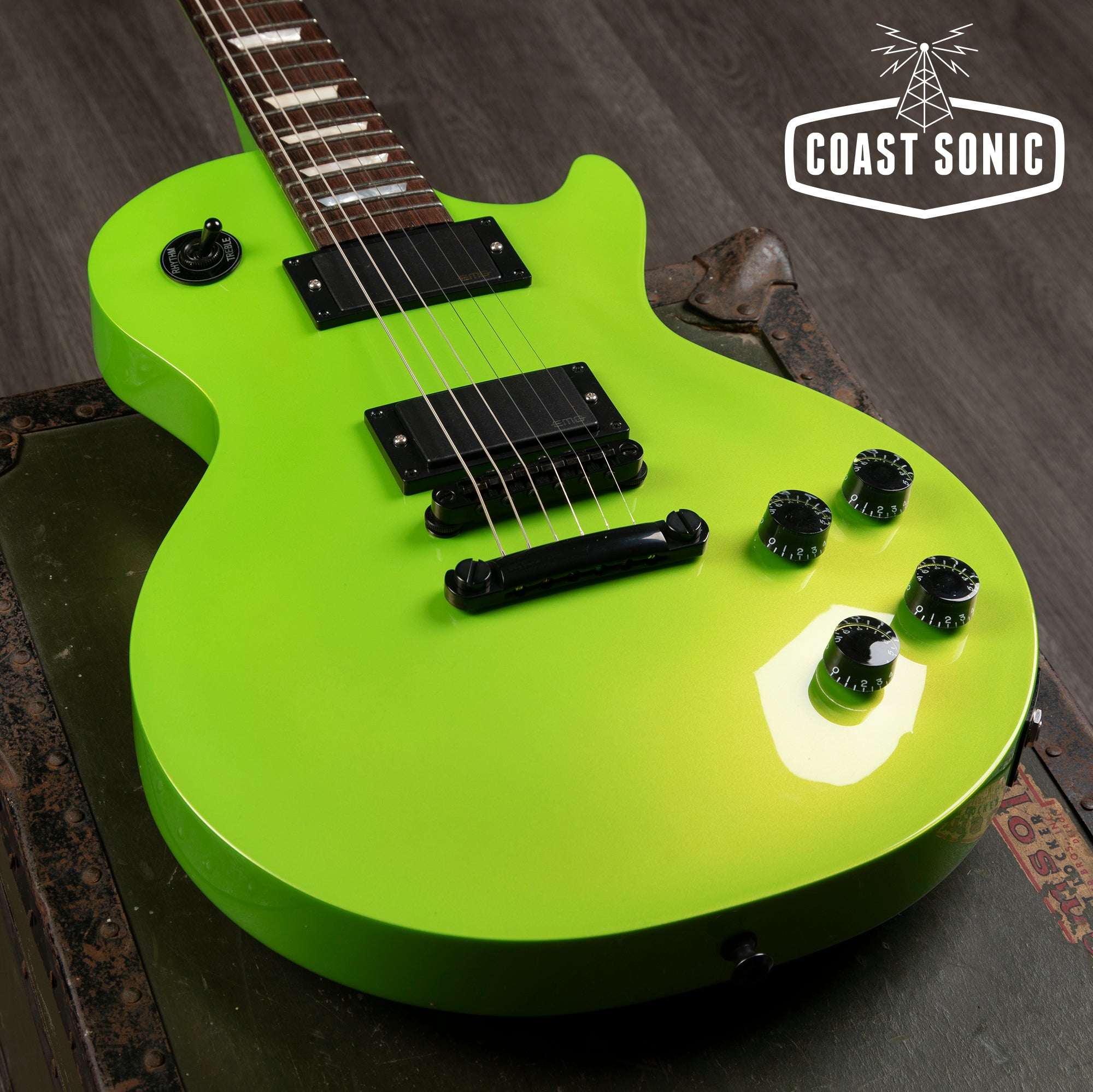 WR Custom Guitars LP style WR Guitars LP Style Lamborghini Green Pearl Metallic