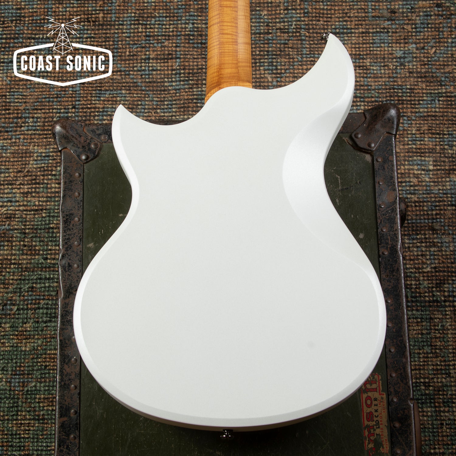 ギター Dumbleator style 2026 Dunable Guitars Cyclops DE Matte Pearl White, Flame Neck w/ hardc