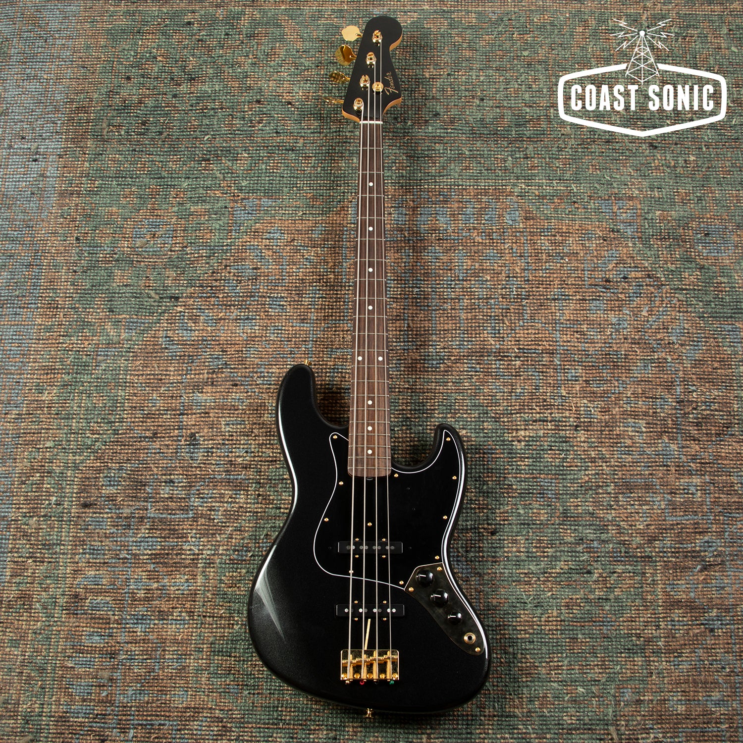 2026 Fender Traditional '60s Jazz Bass Black Pearl w/ matching headsto