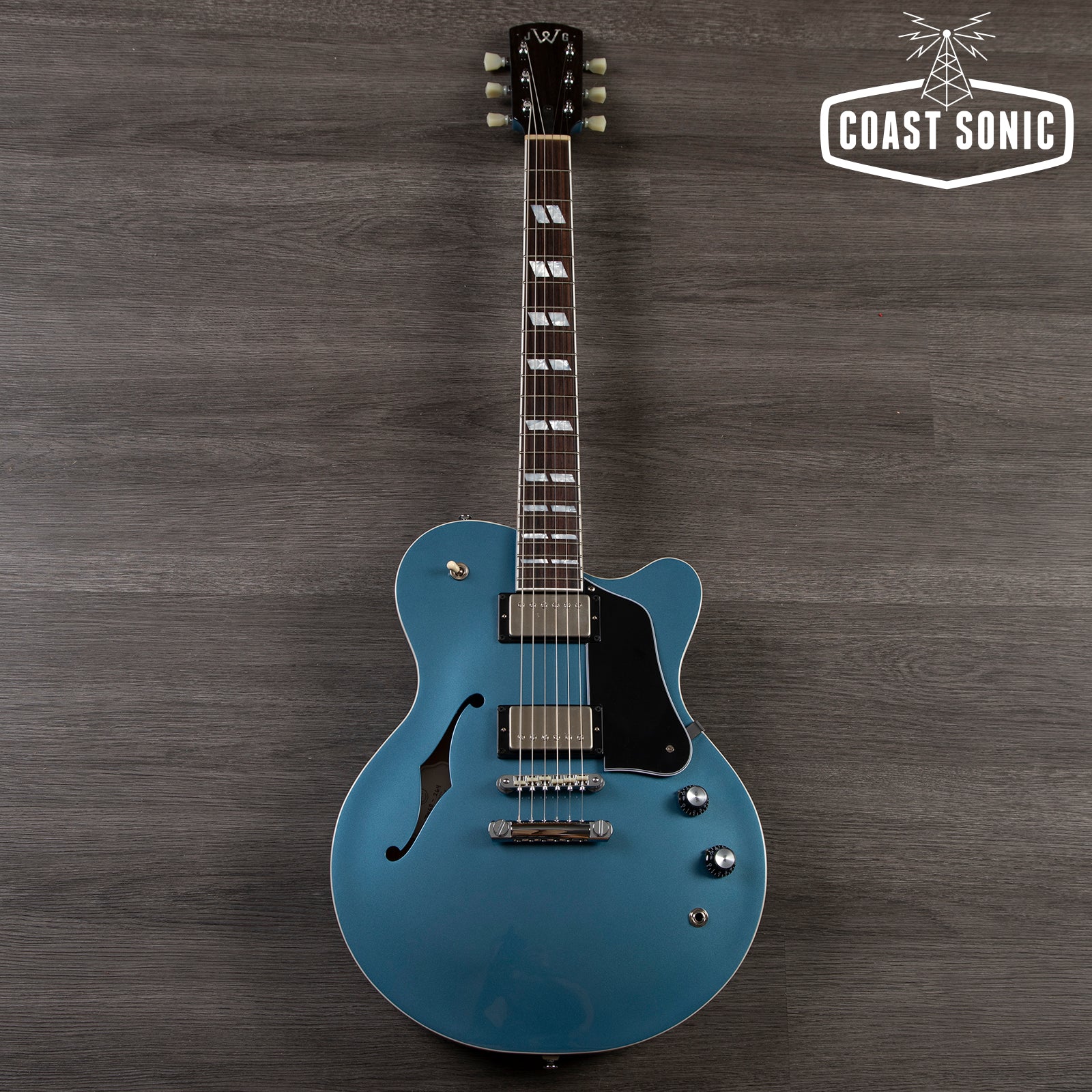 Blue semi deals hollow guitar