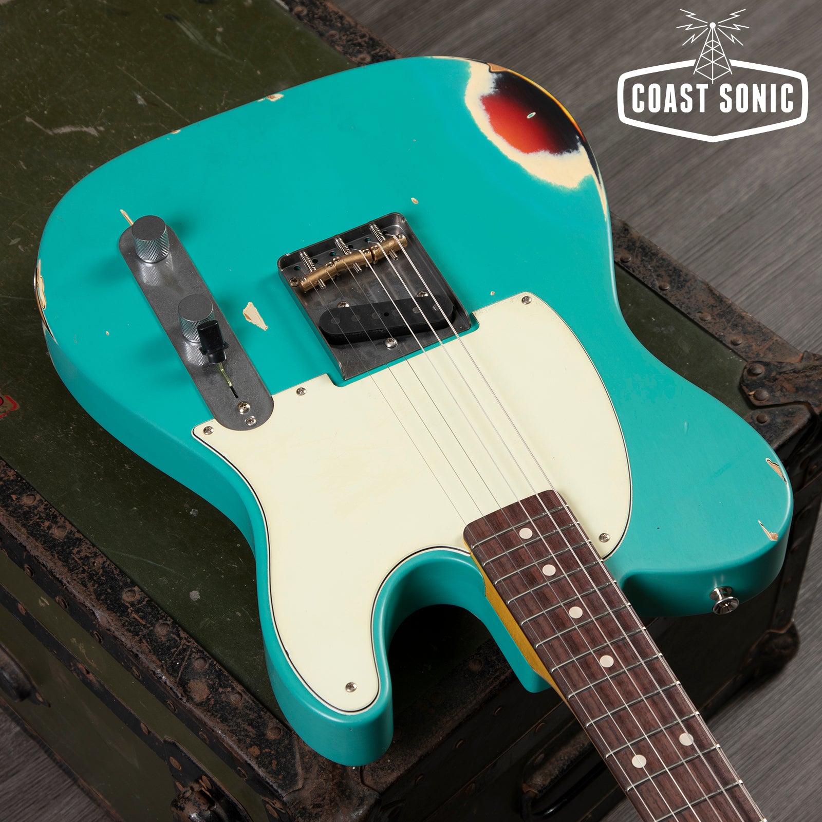 Nash Guitars E-63 Seafoam Green/3-Tone Sunburst