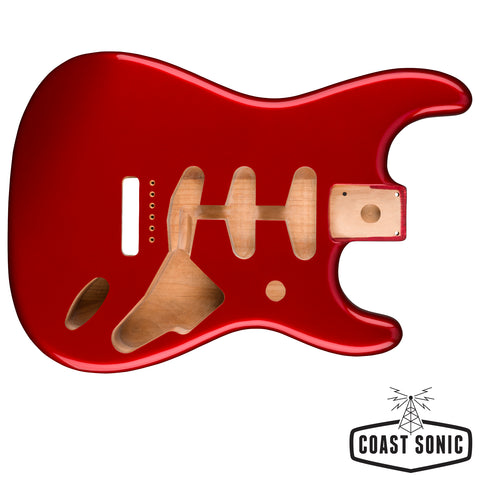 Fender Classic Series 60's Stratocaster SSS Alder Body-Vintage Bridge Mount- Candy Apple Red