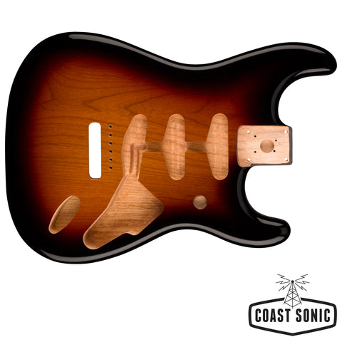 Fender Classic Series 60's Stratocaster SSS Alder Body-Vintage Bridge Mount- 3 Tone Sunburst