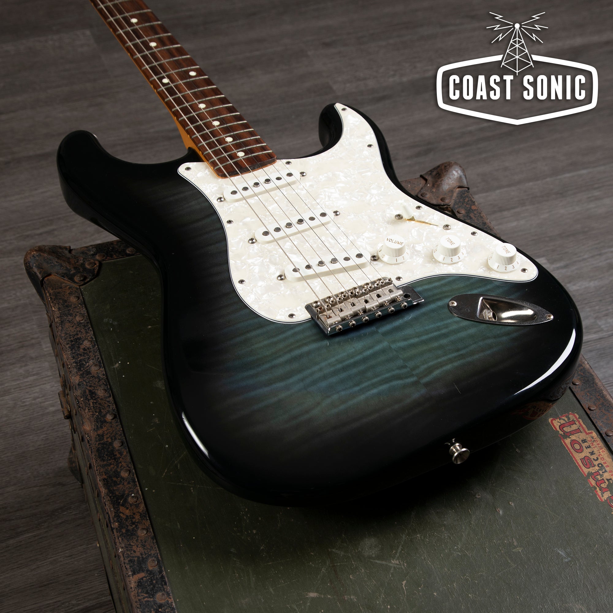 1993/94 Fender MIJ Blue Foto Flame 62 RI Stratocaster