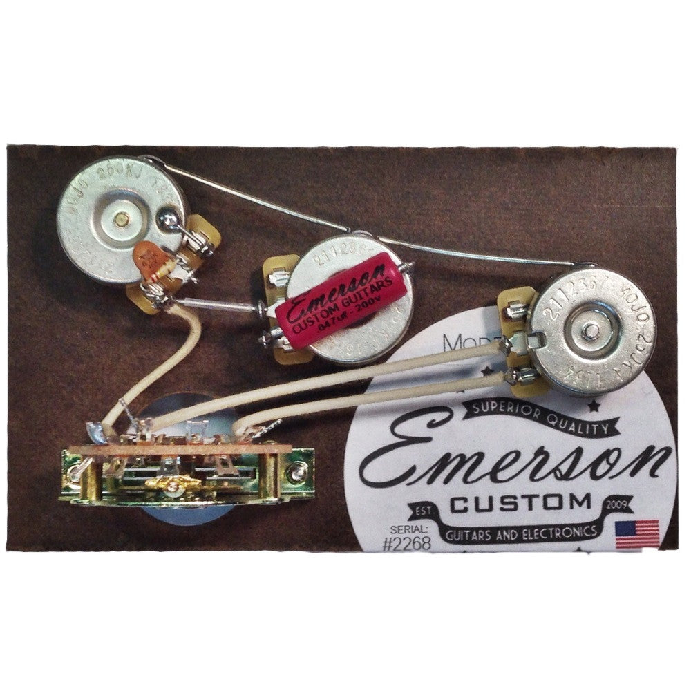 Emerson Custom Blender 5-Way Strat Prewired Kit 250k