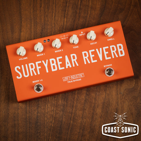 Surfy Industries SurfyBear Compact Reverb Unit *Fiesta Red*